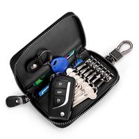 Large-capacity Zipper Car Key Case Waist Leather Card Case Multifunctional Fashion Key Chain main image 3