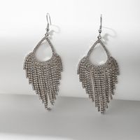 Fashionable Exaggerated Rhinestone Long Tassel Earrings European And American Ins Refined Grace High-grade Personality Affordable Luxury Earrings For Women main image 5
