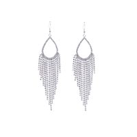 Fashionable Exaggerated Rhinestone Long Tassel Earrings European And American Ins Refined Grace High-grade Personality Affordable Luxury Earrings For Women main image 6