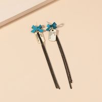 Simple Bow Tassel Earrings European And American Fashion Earrings main image 4
