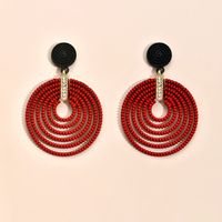 European And American Popular New Earrings Exaggerated Wind Multi-circle Plastic Earrings main image 5