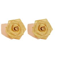 European And American Exaggerated Heavy Industry Women's Hand-woven Roses Generous Earrings Exclusive For Cross-border Popular Ornament Ear Stud main image 6