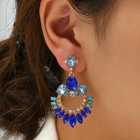European And American Exaggerated Alloy Diamond Earrings Female Simple Tassel Earrings Wholesale main image 1