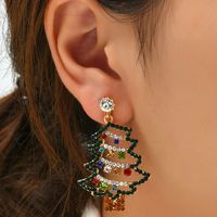 Europäische Und Amerikanische Beliebte Heiße Neue Weihnachts Baum Ohrringe Weibliche Kreative Urlaubs Mode Geschenk Ohrringe Großhandel main image 1