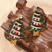 Europäische Und Amerikanische Beliebte Heiße Neue Weihnachts Baum Ohrringe Weibliche Kreative Urlaubs Mode Geschenk Ohrringe Großhandel main image 3