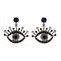 New European And American Famous Retro Personality Baroque Full Diamond Big Eyes Ear Studs   Hot Selling Earrings main image 6
