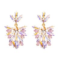 Fashion New Super Flashing Color Diamond Alloy Diamond Crystal Glass Geometric Long Earrings main image 6