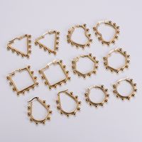 Simple Style Geometric Plating Stainless Steel No Inlaid 18K Gold Plated Earrings main image 2