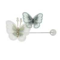 Creative Fabric Butterfly Collar Brooch Korean Simple Cute Pin Jewelry main image 6