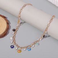 Bohemian Trend Handmade Pearl Glass Necklace Creative Personality Beaded Pendant Jewelry main image 5