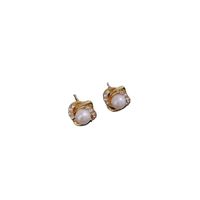 Simple Rose Gold Pearl Earrings Korean New Simple Retro Earrings Female Wholesale main image 5