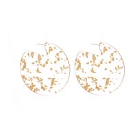 Europe And America Cross Border New Fashion Ins Style Resin Round Earrings Personalized Creative Gold Transparent Resin Earrings For Women main image 6