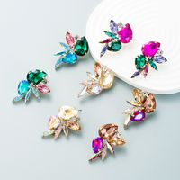 Exaggerated Fashion Glass Diamond Earrings Female Trend Full Diamond Earrings Wholesale main image 1