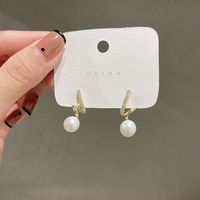 Korean Pearl 2021 Nuevo Diseño De Nicho De Moda Pendientes De Otoño E Invierno Mujeres Al Por Mayor main image 1