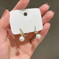 Korean Pearl 2021 Nuevo Diseño De Nicho De Moda Pendientes De Otoño E Invierno Mujeres Al Por Mayor main image 3