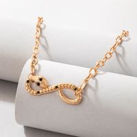 Europe And America Cross Border Heavy Metal Ornament Diamond Snake-shaped Single-layer Necklace Irregular Chain Clavicle Chain main image 3