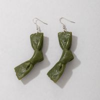2021ins Exaggerated And Personalized Trendy Jewelry Simulation Kelp Knot Green Ear Hook Simulation Food Earrings main image 6
