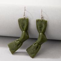 2021ins Exaggerated And Personalized Trendy Jewelry Simulation Kelp Knot Green Ear Hook Simulation Food Earrings main image 5