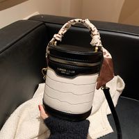 Autumn And Winter New Trendy Stone Pattern Portable Shoulder Texture Fashion Diagonal Bucket Bag main image 1