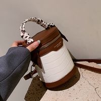 Autumn And Winter New Trendy Stone Pattern Portable Shoulder Texture Fashion Diagonal Bucket Bag main image 4