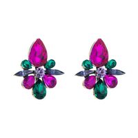 European And American Exaggerated Alloy Full Diamond Geometric Earrings Trendy Retro Earrings Wholesale main image 8