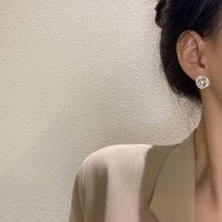 Korean Version Of Simple Geometric Diamond Pearl Ear Jewelry Earrings main image 4