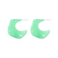 European And American Exquisite Creative Candy Stone Moon Shape Alloy Earrings sku image 2