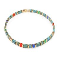 Cross-border New Arrival Twin Hand Jewelry Bohemian Beach Style Spring And Summer Tila Rainbow Small Bracelet For Women sku image 3