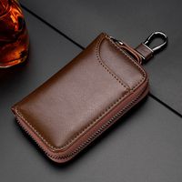 Large-capacity Zipper Car Key Case Waist Leather Card Case Multifunctional Fashion Key Chain sku image 10