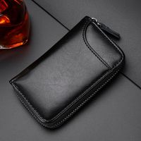 Large-capacity Zipper Car Key Case Waist Leather Card Case Multifunctional Fashion Key Chain sku image 1