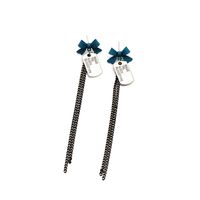 Simple Bow Tassel Earrings European And American Fashion Earrings sku image 1
