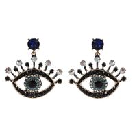 New European And American Famous Retro Personality Baroque Full Diamond Big Eyes Ear Studs   Hot Selling Earrings sku image 5