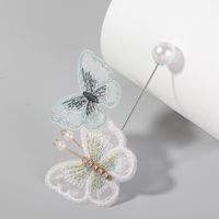 Creative Fabric Butterfly Collar Brooch Korean Simple Cute Pin Jewelry sku image 1