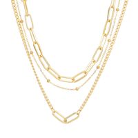 Neue Mode Einfache Perlenkette Persönlichkeit Nähen Kette Mehrschichtige Halskette Pullover Kette Schmuck sku image 1