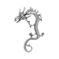 Retro Distressed Punk Style Chinese Dragon Ear Clip Creative Fashion Geometric Earrings sku image 1