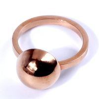 Half-ball Titanium Steel Hypoallergenic Ring sku image 1