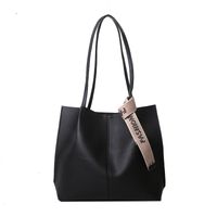 2021 New Solid Color Large Capacity Tote Bag Shoulder Bag main image 3