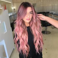 2021 Wig Pink Big Wave Gradient Color Wigs Wig Headgear main image 1