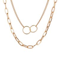 New Fashion Multi-layer Retro Simple Alloy Metal Clavicle Chain Necklaces Nihaojewelry sku image 1