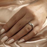 Fashion Female Ring Korean 18kgp Line Twill Ring Index Finger Ring main image 11
