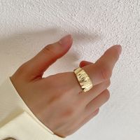 Korean 18kgp Irregular Thick Bump Index Finger Ring Wholesale sku image 3