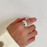 Korean 18kgp Irregular Thick Bump Index Finger Ring Wholesale sku image 1