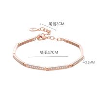 S925 Silver Bracelet Bamboo Joint Full Diamond Square Bracelet Silver Jewelry main image 4