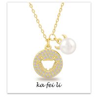 Nouveau Collier Rond De Perles D&#39;eau Douce De Personnalité De La Mode Coréenne En Argent S925 De Diamants Ronds main image 1