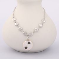 Baroque Button Star S925 Silver Fashion Personality Stitching Round Folds Pearl Bracelet main image 1