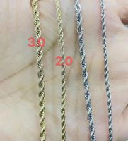Fashion Men's Necklace Twist Chain Hip Hop Stainless Steel Chain Twisted Rope Copper Necklace main image 4