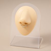 Crown Crystal Diamond Nose Ring Niche Design Sense Nose Bone Nail Piercing Personality Nose Nail main image 3