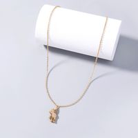 Fashion Cute Teddy Bear Necklace Mini Bear Zircon Copper Necklace main image 4