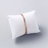 European And American Fashion Simple Rose Gold Cuban Chain Bracelet Trend Bracelet Jewelry main image 6