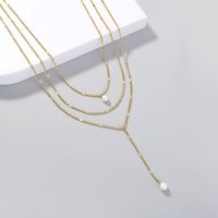 Temperament Retro Pendant Necklace Simple Pearl Necklace Clavicle Chain main image 4